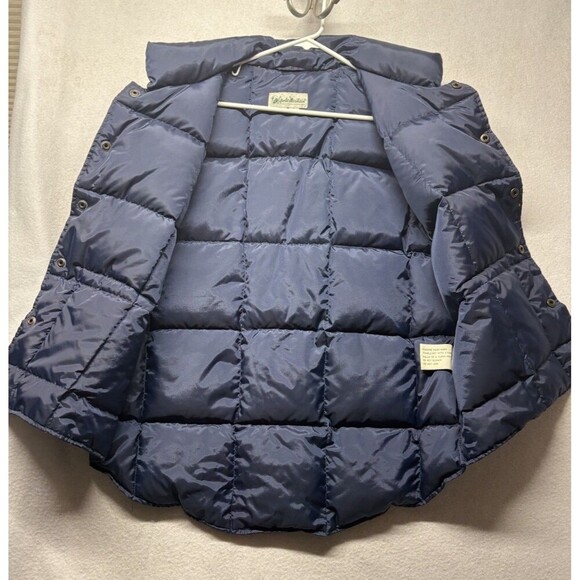 Vintage 90s Gander Mountain Duck Down Vest Men’s L 1990s Dark Blue Puffer Coat - Picture 6 of 6